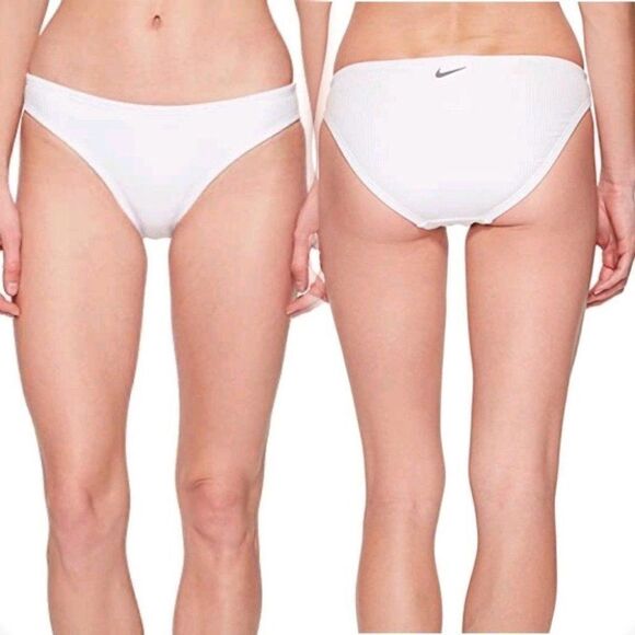 Nike Ribbed White Bikini Bottom - Picture 1 of 7